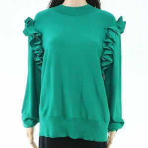 Halogen Women's Detachable Sleeve Sweater - Size Small | Green